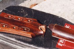 Removed headstock of Gibson ES175