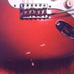 Damaged candy apple finish - Vintage Fender guitar