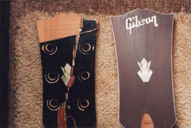 New headstock and restored Gibson logo