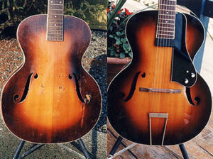 Repairing holes and scratches on the archtop guitar