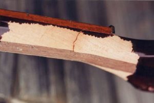 Cracks at the guitar neck