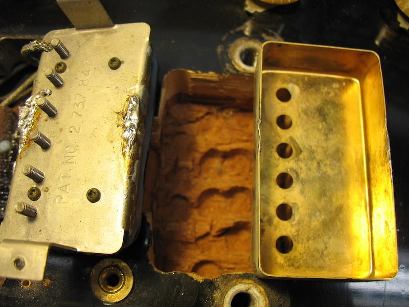 The tremolo cavity was modified badly