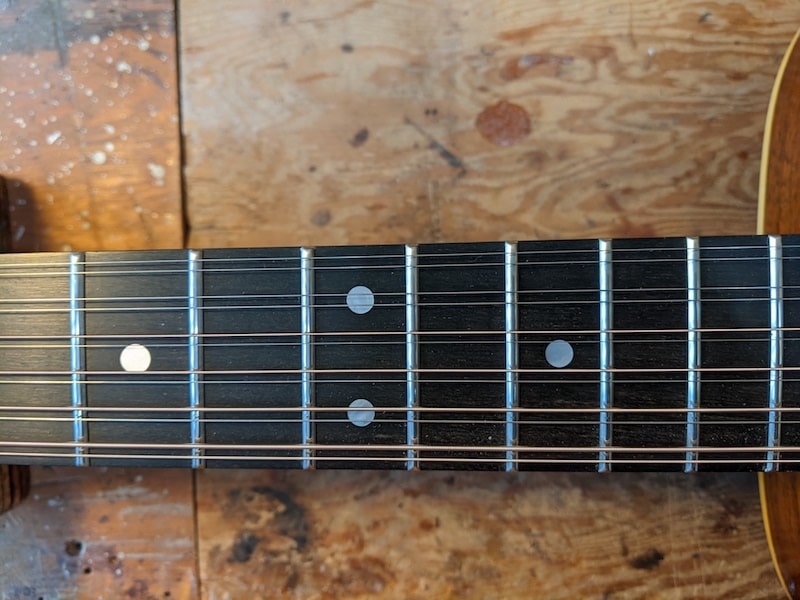 New fretboard with position marks